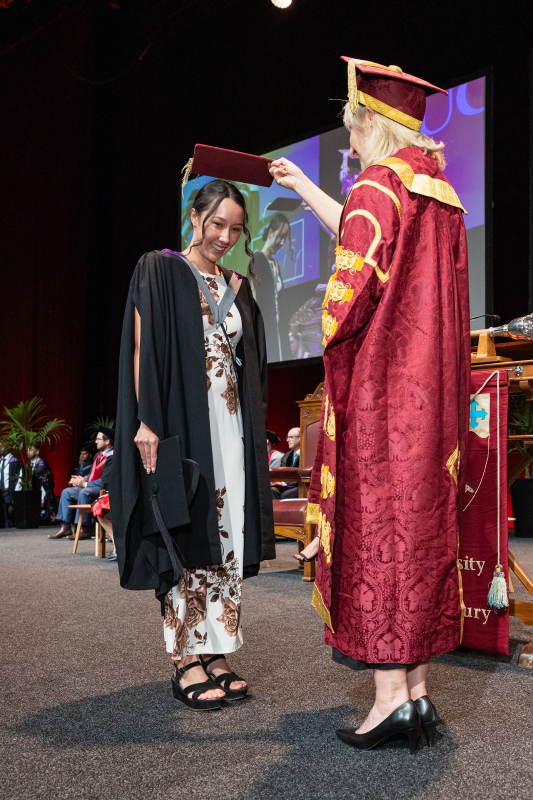 Jessica Layburn graduating from the University of Canterbury